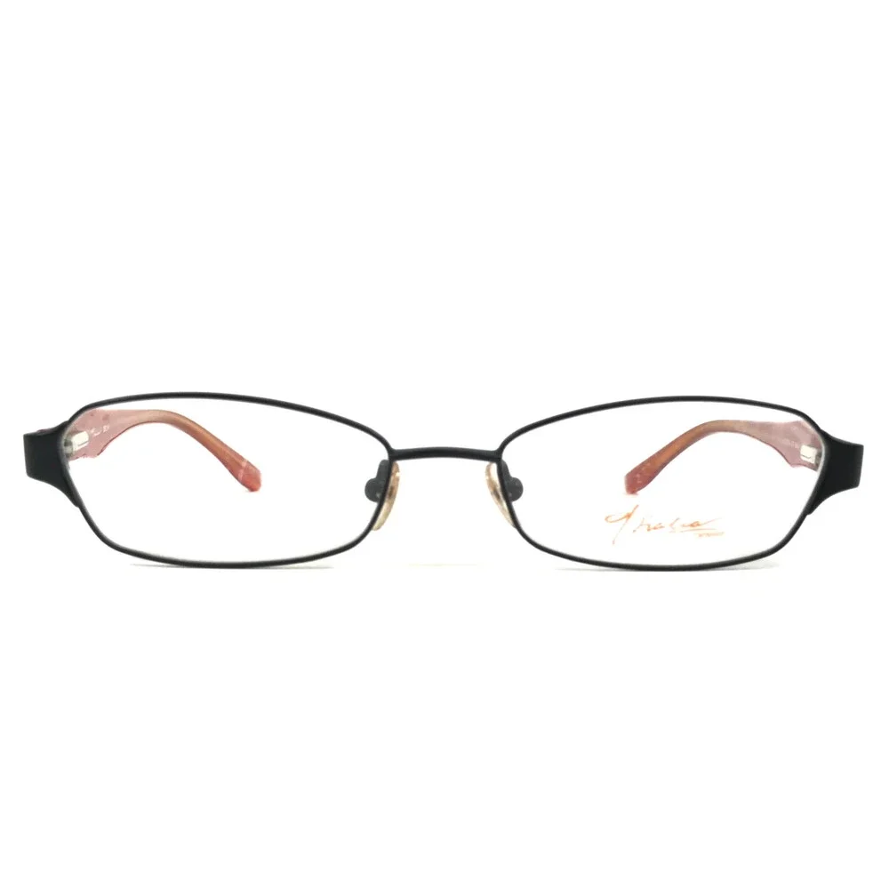 Thalia Eyeglasses Frames SELVA BK Black Red Cat Eye Studded Wire Rim 50-16-137